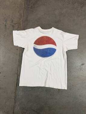 Vintage 90s Pepsi Promo Double Sided White T-Shirt